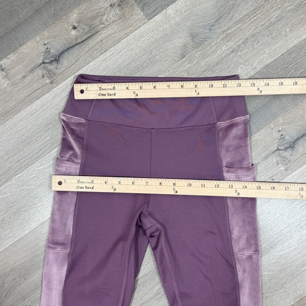 Pink‎ Victoria’s Secret Velour Side Pocket Leggings High Waist Mauve Small - Picture 12 of 15